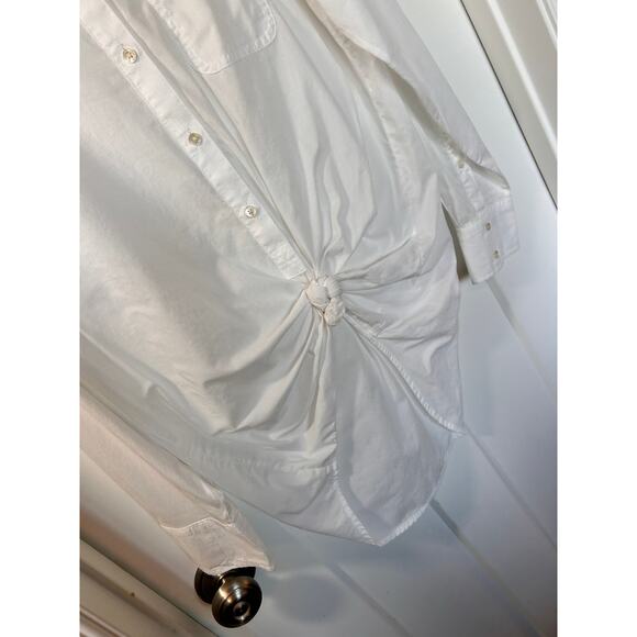 NWT J. Crew Women's‎ Front Knot Button-Up Blouse Top Minimalist White Size Small - Picture 4 of 10